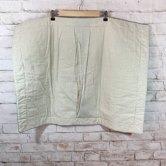 HC Heritage Collection Log Cabin Quilted Patchwork Pillow Shams Green Cream - Picture 2 of 6